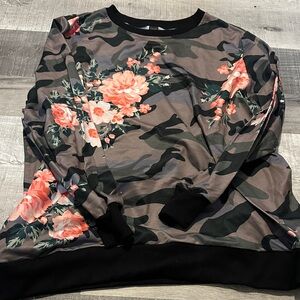 Floral Camouflage Sweatshirt
